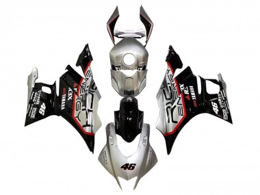 Best 2019-2021 Yamaha YZF R3/R25 Motorcycle Fairings - Silver Red Black 46 UK