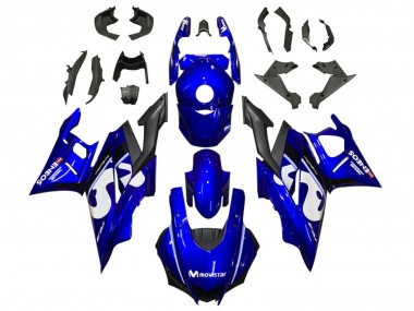 Best 2019-2021 Yamaha YZF R3/R25 Motorcycle Fairings - Blue White Black MoviStar ENEOS UK