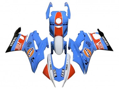 Best 2019-2021 Yamaha YZF R3/R25 Motorcycle Fairings - Blue White Orange Black Gulf UK