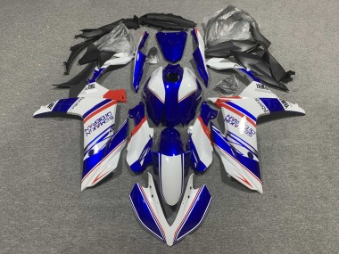 Best 2019-2021 Yamaha YZF R3/R25 Motorcycle Fairings - White Blue Red Semakin Didepan UK