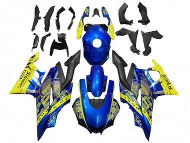 Best 2019-2021 Yamaha YZF R3/R25 Motorcycle Fairings - Yellow Blue Black Motul UK