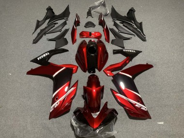 Best 2019-2021 Yamaha YZF R3/R25 Motorcycle Fairings - Red White Glossy Black UK