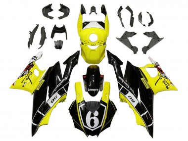 Best 2019-2021 Yamaha YZF R3/R25 Motorcycle Fairings - Yellow White Glossy Black Lenovo 6 UK
