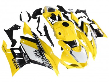 Best 2019-2021 Yamaha YZF R3/R25 Motorcycle Fairings - Yellow White Black Stripe UK