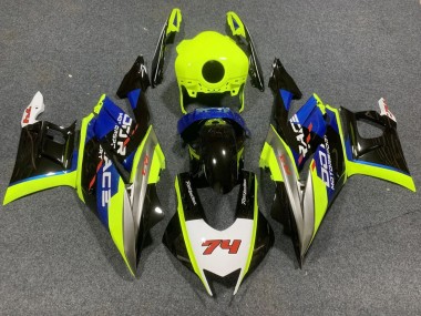 Best 2022-2024 Yamaha YZF R3/R25 Motorcycle Fairings - Neon Green Blue Glossy Black 74 UK