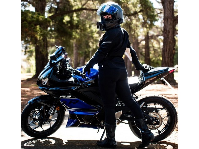 2022-2024 Yamaha YZF R3/R25 Motorcycle Fairings - Blue Glossy Black UK