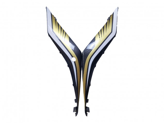 2022-2024 Yamaha YZF R3/R25 Motorcycle Fairings - Black Carbon Fiber Style Gold Red ABBOT UK