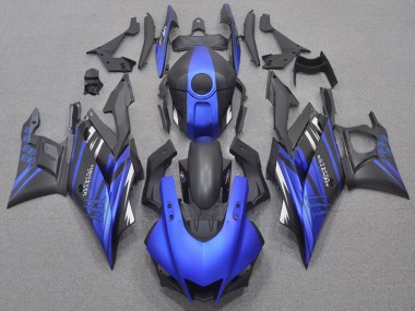 Best 2022-2024 Yamaha YZF R3/R25 Motorcycle Fairings - Blue Matte Black Monster UK