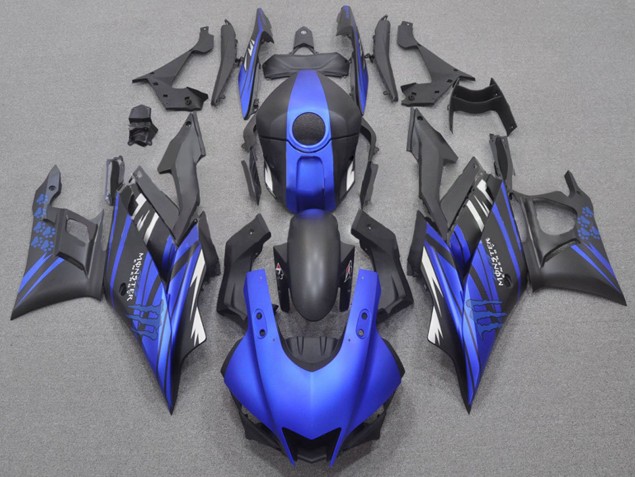 2022-2024 Yamaha YZF R3/R25 Motorcycle Fairings - Blue Matte Black Monster UK