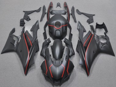 Best 2022-2024 Yamaha YZF R3/R25 Motorcycle Fairings - Matte Black Red UK