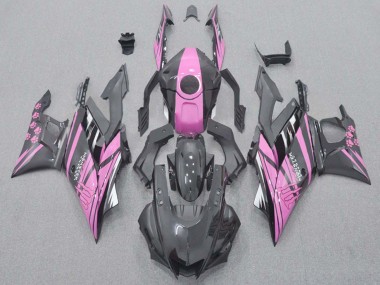 Best 2022-2024 Yamaha YZF R3/R25 Motorcycle Fairings - Pink Black Monster UK
