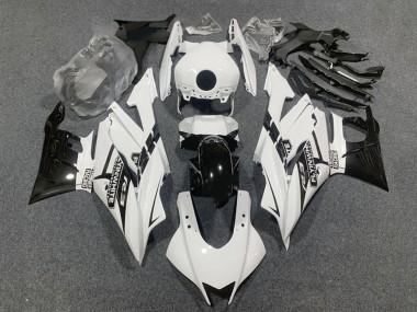 Best 2022-2024 Yamaha YZF R3/R25 Motorcycle Fairings - White Glossy Black UK