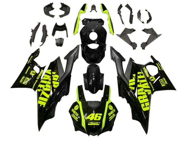 2022-2024 Yamaha YZF R3/R25 Motorcycle Fairings - Black Green ENEOS 46 UK