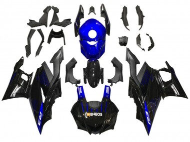 Best 2022-2024 Yamaha YZF R3/R25 Motorcycle Fairings - Blue Black ENEOS Yamalube UK