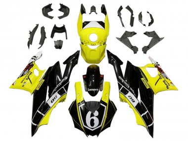 Best 2022-2024 Yamaha YZF R3/R25 Motorcycle Fairings - Yellow White Black Lenovo 6 UK