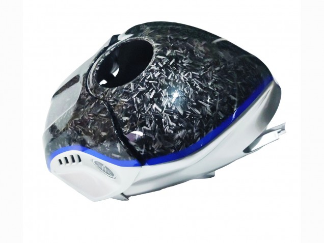 2022-2024 Yamaha YZF R3/R25 Motorcycle Fairings - Marble Black Silver Blue Forged Carbon Fiber Style UK