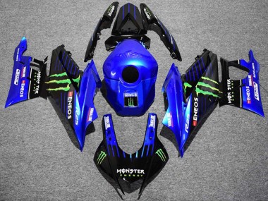 Best 2022-2024 Yamaha YZF R3/R25 Motorcycle Fairings - Blue Green Black Monster ENEOS Yamalube UK