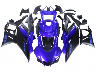 Best 2022-2024 Yamaha YZF R3/R25 Motorcycle Fairing - Blue Matte Black UK