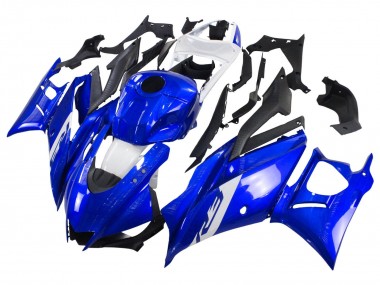 Best 2022-2024 Yamaha YZF R3/R25 Motorcycle Fairings - Blue White Matte Black UK