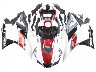 Best 2022-2024 Yamaha YZF R3/R25 Motorcycle Fairings - White Red Black Yamalube UK