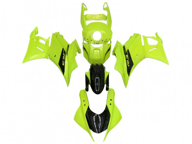 2022-2024 Yamaha YZF R3/R25 Motorcycle Fairings - Neon Green Glossy Black UK