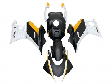 Best 2022-2024 Yamaha YZF R3/R25 Motorcycle Fairings - White Yellow Matte Black UK