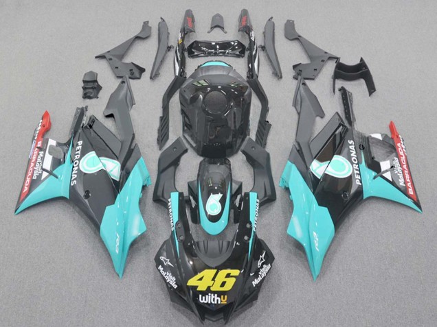 2022-2024 Yamaha YZF R3/R25 Motorcycle Fairings - Light Blue Red Black Petronas 46 UK