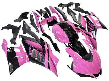 Best 2022-2024 Yamaha YZF R3/R25 Motorcycle Fairings - Pink Glossy Black Monster UK