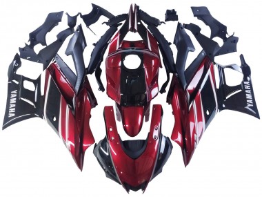 Best 2022-2024 Yamaha YZF R3/R25 Motorcycle Fairing - Red White Glossy Black UK
