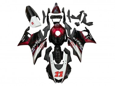 Best 2022-2024 Yamaha YZF R3/R25 Motorcycle Fairings - Red Silver Black 11 UK