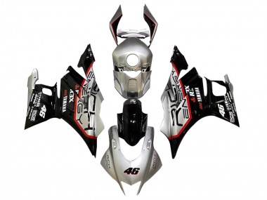 Best 2022-2024 Yamaha YZF R3/R25 Motorcycle Fairings - Silver Red Black 46 UK