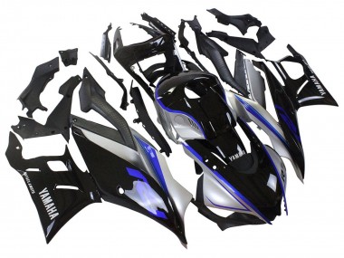 Best 2022-2024 Yamaha YZF R3/R25 Motorcycle Fairings - Silver Blue Glossy Black UK