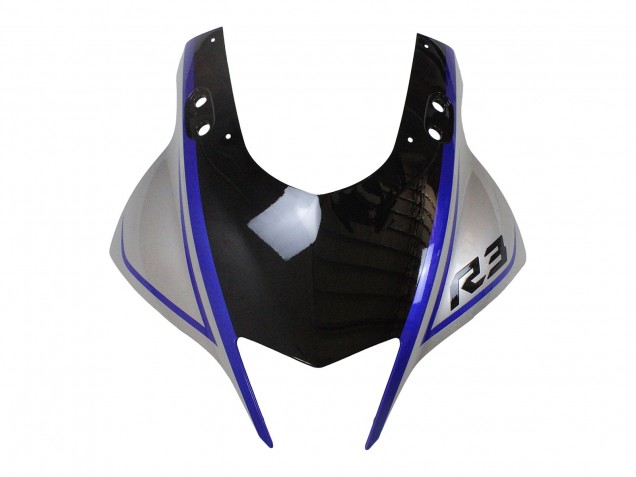 2022-2024 Yamaha YZF R3/R25 Motorcycle Fairings - Silver Blue Glossy Black UK