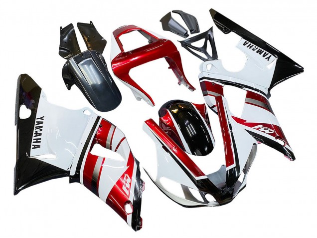 2000-2001 Yamaha YZF 1000 R1 Motorcycle Fairing - Red White Glossy Black UK
