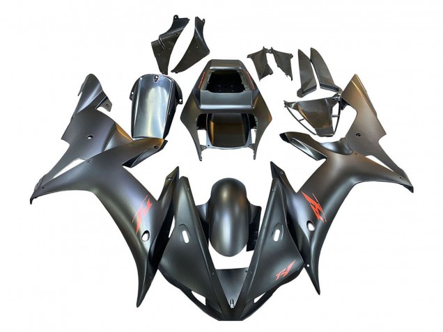 2002-2003 Yamaha YZF 1000 R1 Motorcycle Fairings - Matte Black Red UK
