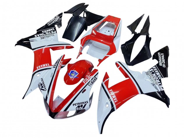 2002-2003 Yamaha YZF 1000 R1 Motorcycle Fairings - White Red Black Petronas UK