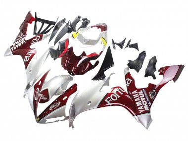 Best 2004-2006 Yamaha YZF 1000 R1 Motorcycle Fairings - Silver Red Fortuna Motul UK