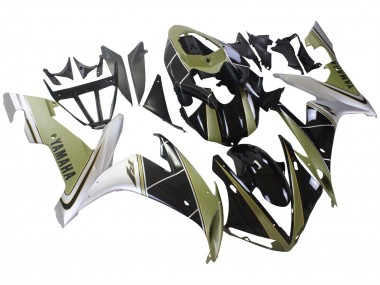 Best 2004-2006 Yamaha YZF 1000 R1 Motorcycle Fairings - Light Gold White Glossy Black UK