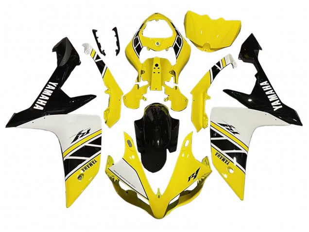 2007-2008 Yamaha YZF 1000 R1 Motorcycle Fairing - Yellow White Black UK