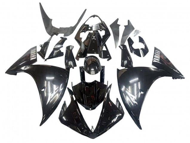 2009-2011 Yamaha YZF 1000 R1 Motorcycle Fairings - Glossy Black White Decal UK