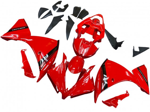 2012-2014 Yamaha YZF 1000 R1 Motorcycle Fairing - Red Glossy Black UK