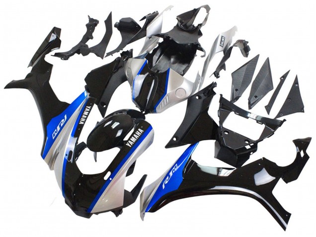 2015-2019 Yamaha YZF 1000 R1 Motorcycle Fairings - Silver Blue Glossy Black UK