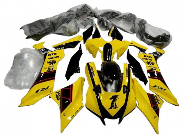 2020-2025 Yamaha YZF 1000 R1 Motorcycle Fairings - Yellow Glossy Black YSP Motul UK