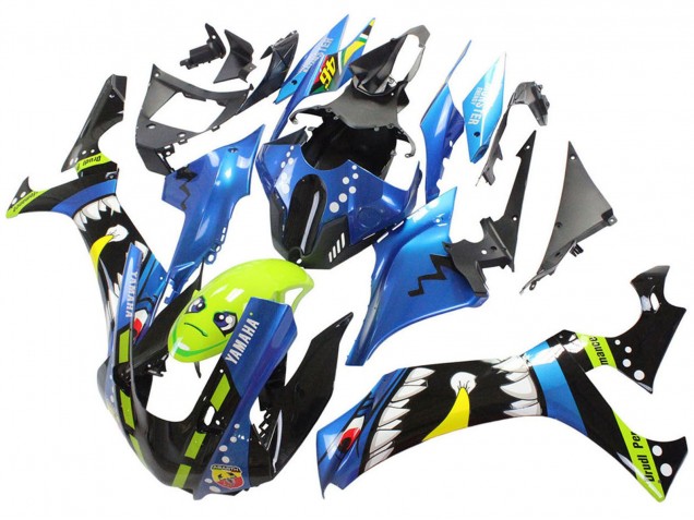 2020-2025 Yamaha YZF 1000 R1 Motorcycle Fairings - Blue Green Black Shark UK