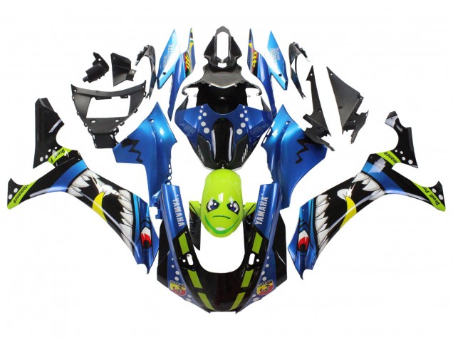 2020-2025 Yamaha YZF 1000 R1 Motorcycle Fairings - Blue Green Black Shark UK