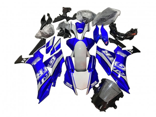 2020-2025 Yamaha YZF 1000 R1 Motorcycle Fairings - White Blue Glossy Black GYTR Yamalube UK