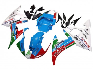 Best 2003-2004 Yamaha YZF R6 Motorcycle Fairings - White Blue Green Red Kastinee Dunlop Motul UK