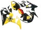 2006-2009 Yamaha YZF R6S Motorcycle Fairings - Yellow Red Glossy Black 46 UK