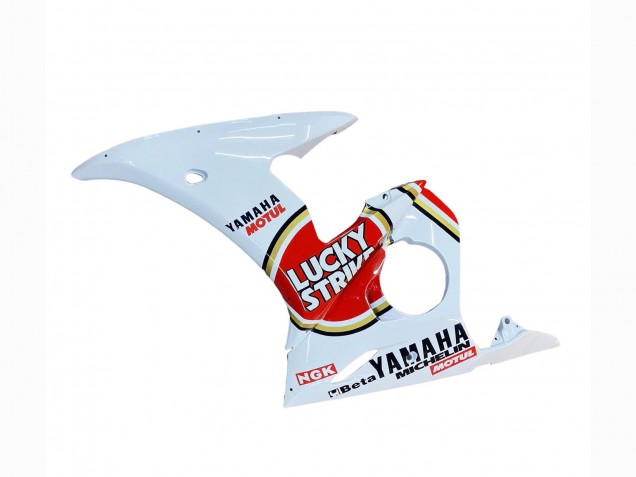 2006-2009 Yamaha YZF R6S Motorcycle Fairings - White Red Lucky Strike Motul UK