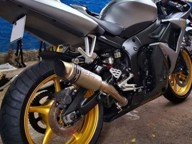 Best 2003-2004 Yamaha YZF R6 Motorcycle Fairings - Matte Grey Matte Black Gold Decals UK